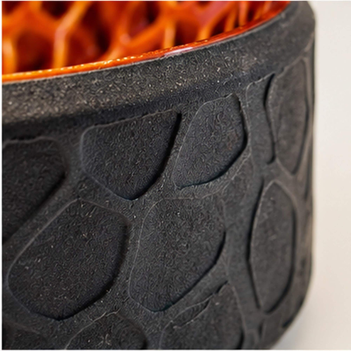 3D Printed Voronoi Bowl, Black & Copper Geometric Catchall, Japandi Decor (PLA)