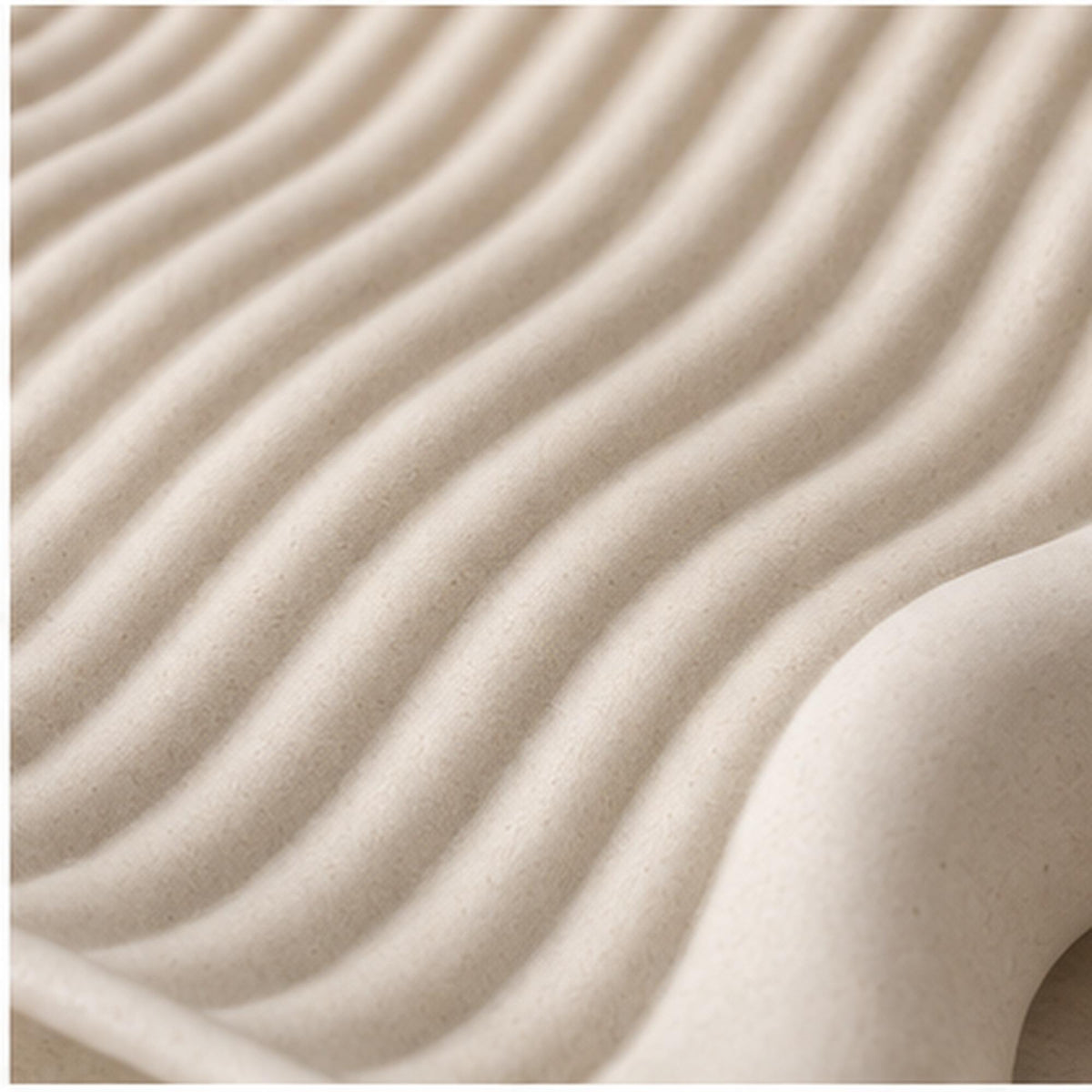 Sculptural Wavy Tray, 3D Printed Ribbed Organizer, Japandi Home Decor
