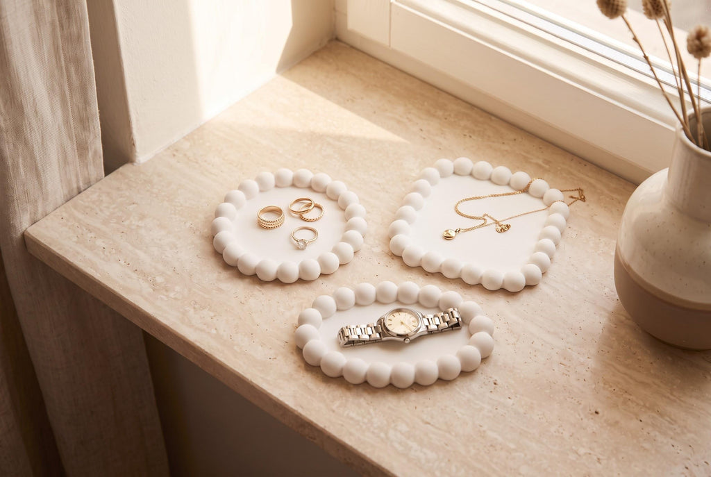 3D Printed Bubble Jewelry Tray Set – Modern Minimalist Organizer (3 Pieces)