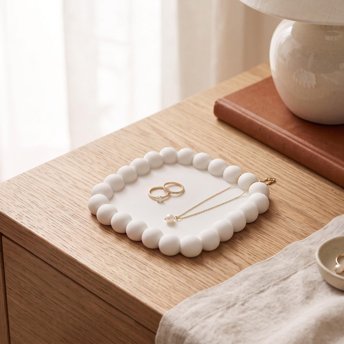 3D Printed Bubble Jewelry Tray Set – Modern Minimalist Organizer (3 Pieces)