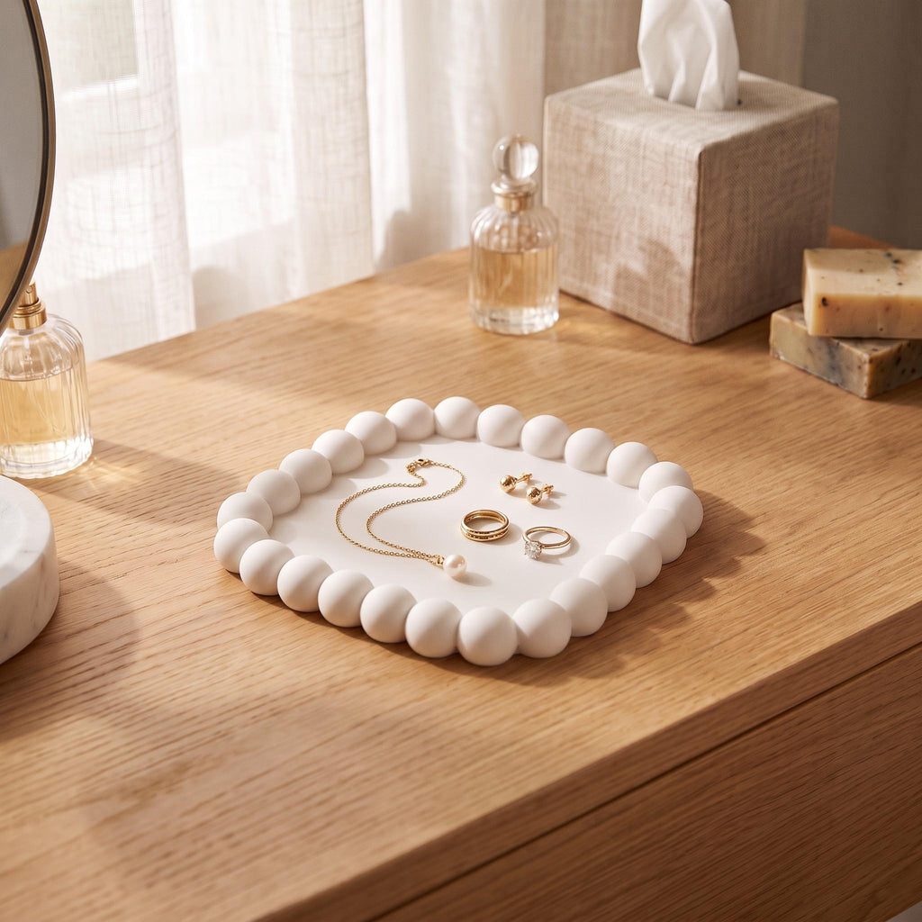 3D Printed Bubble Jewelry Tray Set – Modern Minimalist Organizer (3 Pieces)
