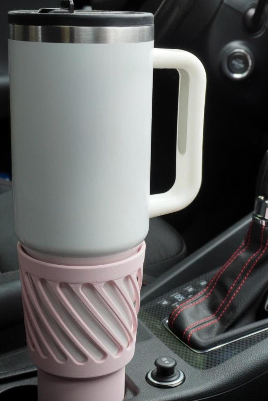 3D Printed Car Cup Holder Extender for Large Tumblers (65-69mm Base)