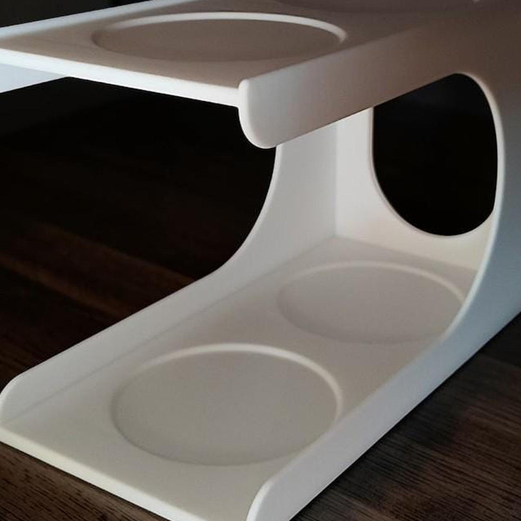 3D Printed Vertical Cup Organizer, Space-Saving Cabinet Storage (4 Cup Holder)