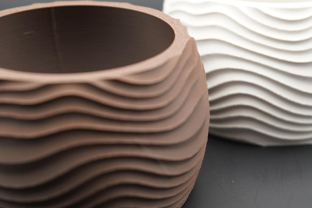 3D Printed Wave Vase, Japandi Scandi Decor, Dried Flower Arrangement (PLA)