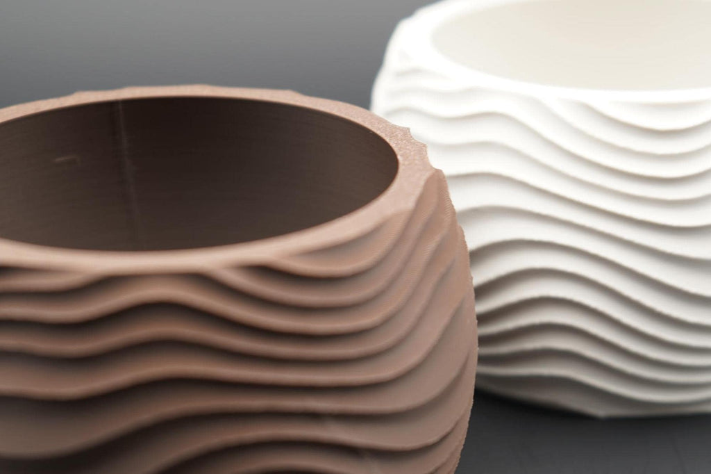 3D Printed Wave Vase, Japandi Scandi Decor, Dried Flower Arrangement (PLA)