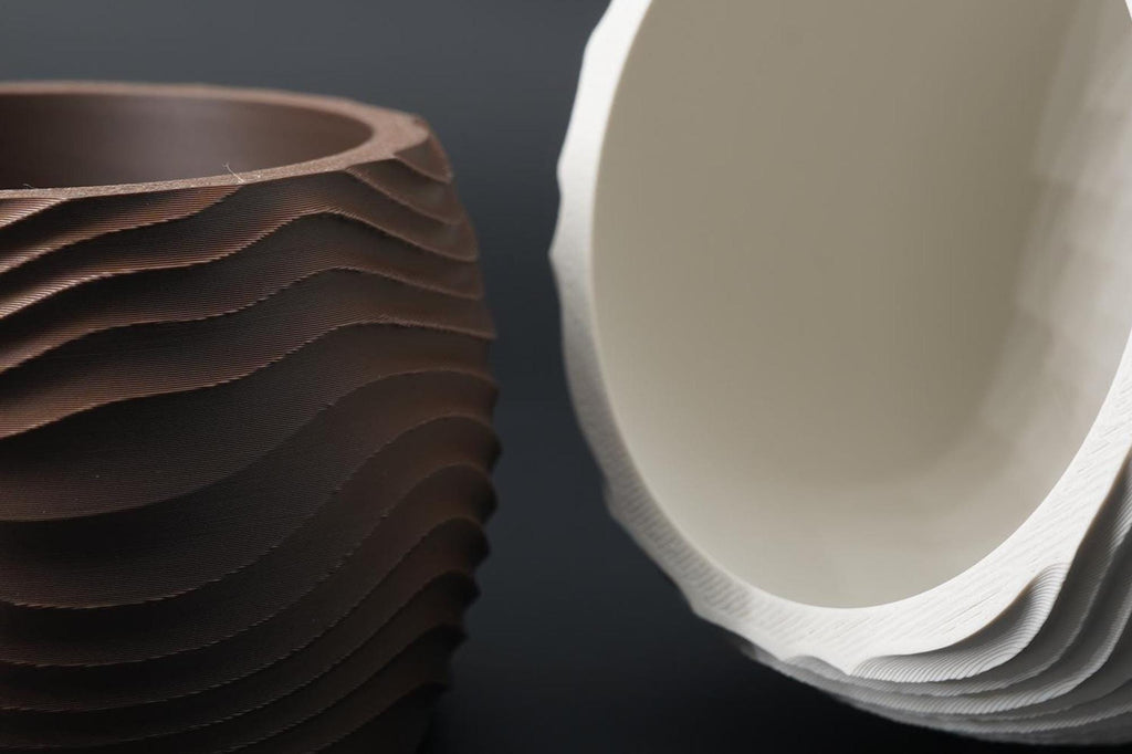 3D Printed Wave Vase, Japandi Scandi Decor, Dried Flower Arrangement (PLA)