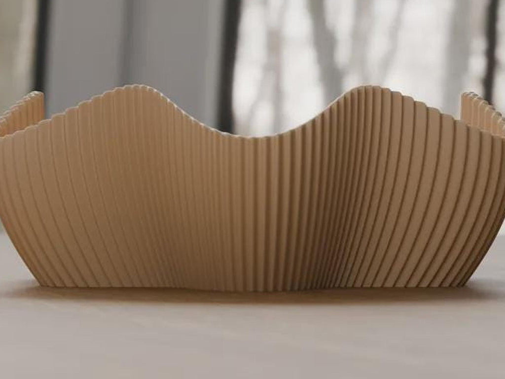 Japandi 3D Printed Ribbed Star Bowl, Scandi Catchall Dish, Autumn Home Decor