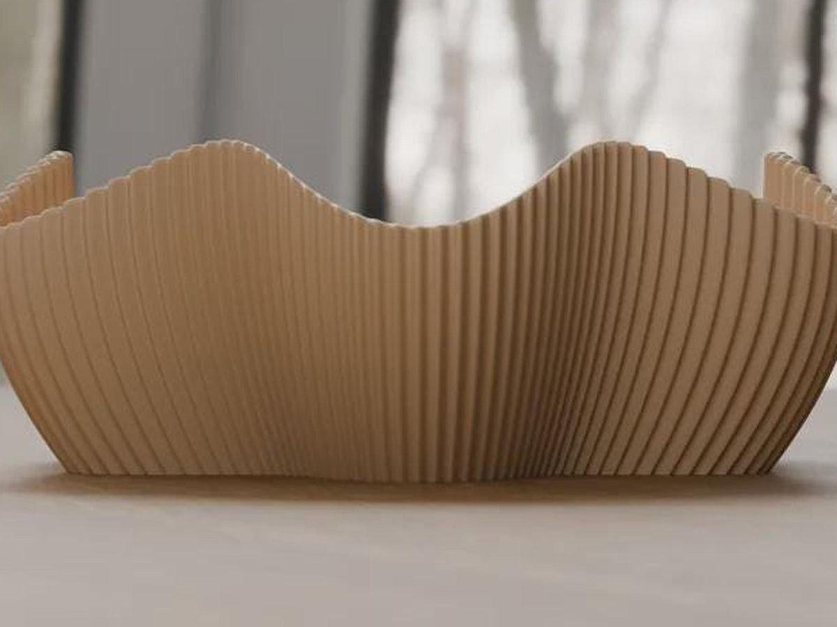Japandi 3D Printed Ribbed Star Bowl, Scandi Catchall Dish, Autumn Home Decor