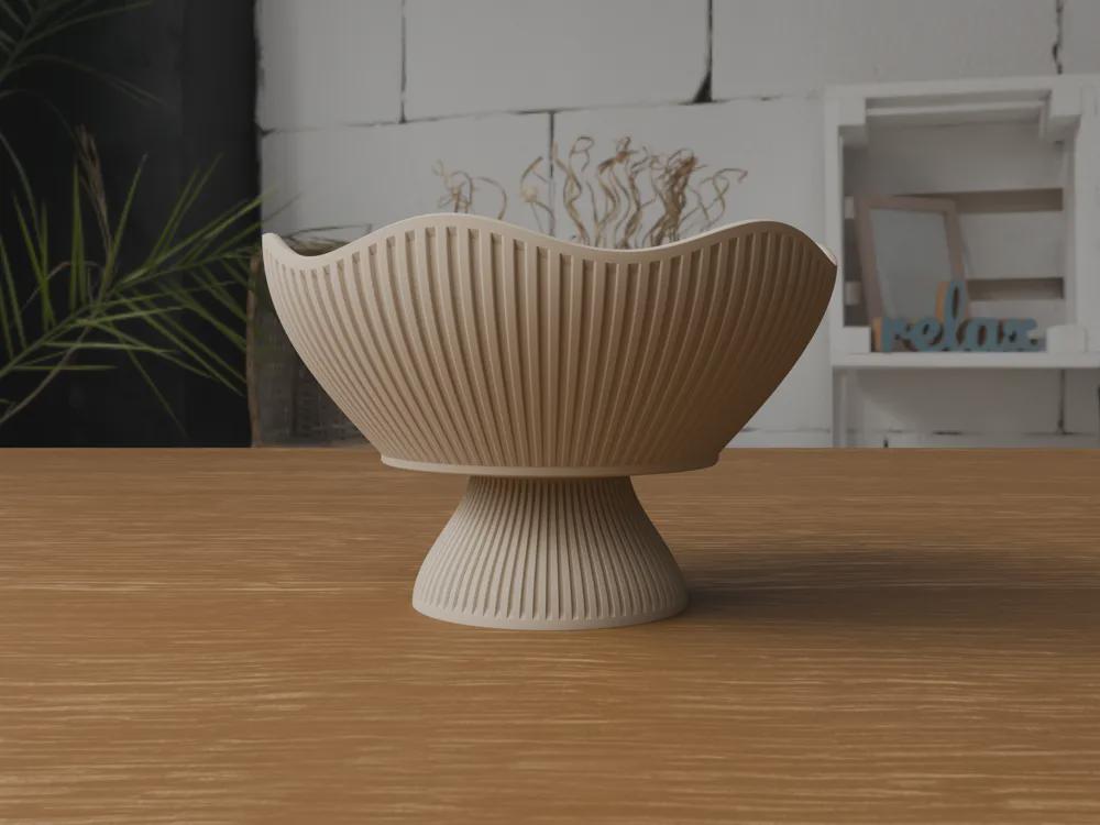 Japandi 3D Printed Fruit Bowl – Minimalist Scandinavian Catchall (Made to Order)