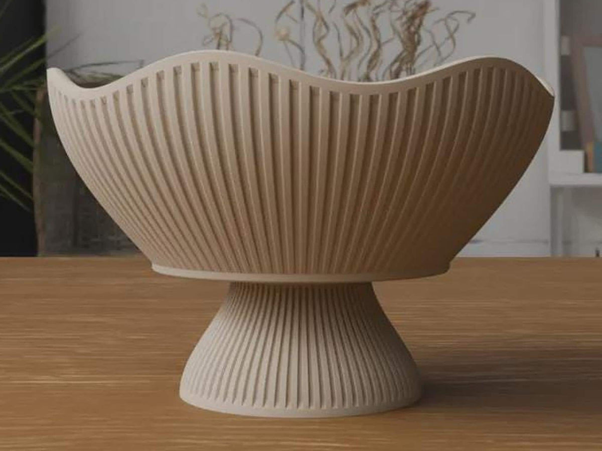 Japandi 3D Printed Fruit Bowl – Minimalist Scandinavian Catchall (Made to Order)
