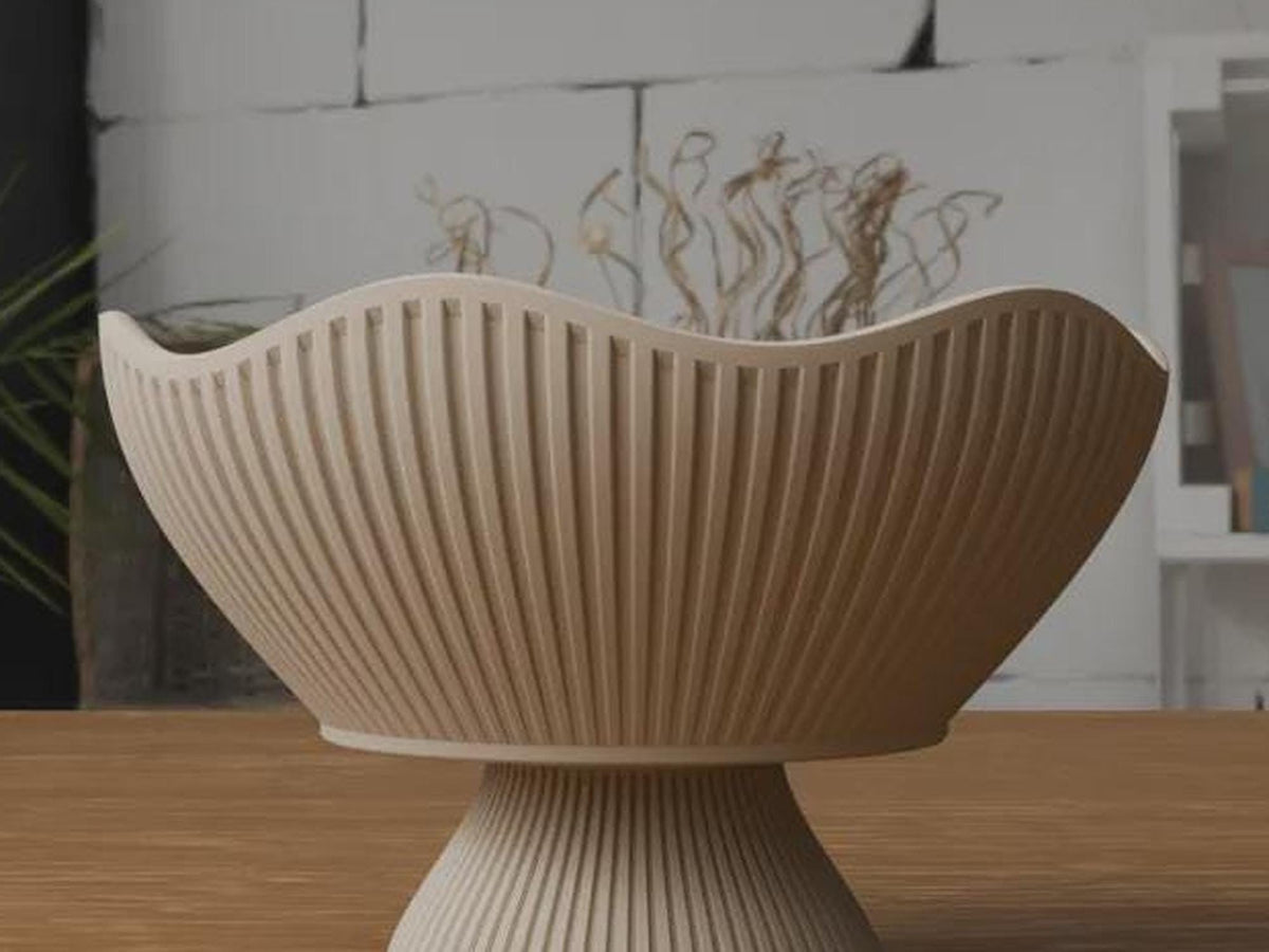 Japandi 3D Printed Fruit Bowl – Minimalist Scandinavian Catchall (Made to Order)