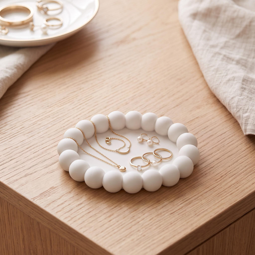 3D Printed Bubble Jewelry Tray Set – Modern Minimalist Organizer (3 Pieces)